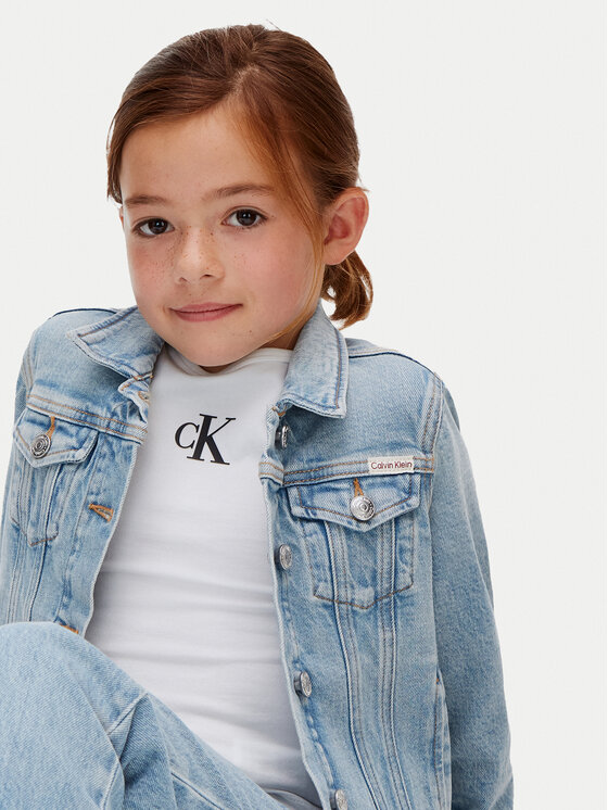 Calvin Klein Jeans Calvin Klein Jeans Traper jakna LVCKSJD00G Plava Regular Fit