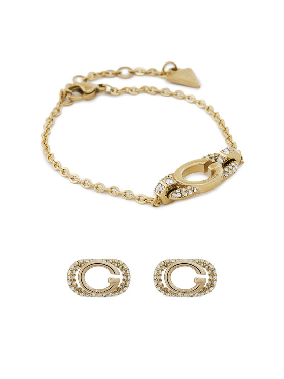 Guess Guess Komplet zapestnica in uhani JUBS04 693JW Zlata