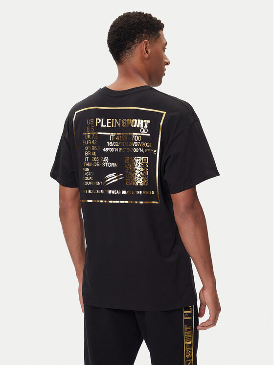 Plein Sport Plein Sport Tricou FAEC MTK8362 STE001N Negru Loose Fit