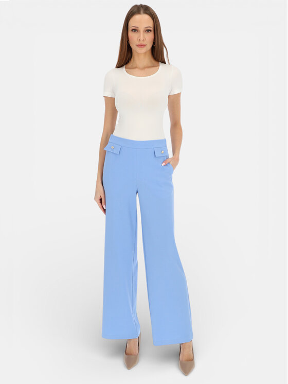 L’AF L’AF Spodnie materiałowe Bella Błękitny Wide Leg