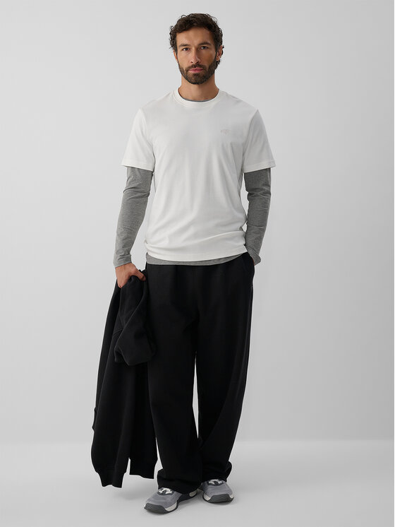 4F 4F T-Shirt ESSENTIAL Biały Regular Fit