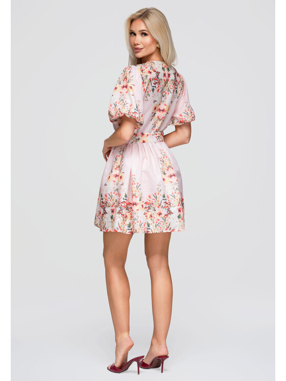 Ombre Ombre Sukienka letnia OW-DLR-E0017 Różowy Regular Fit