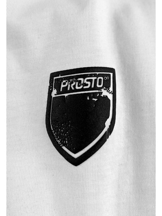 PROSTO. PROSTO. T-Shirt Shield Splash Biały Oversize