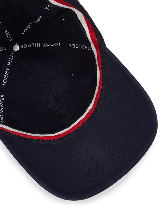 Tommy Hilfiger Tommy Hilfiger Cepure ar nagu Essential Flag Soft Cap AW0AW17131 Tumši zils