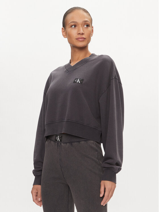 Calvin Klein Jeans Calvin Klein Jeans Majica dugih rukava J20J223079 Siva Relaxed Fit