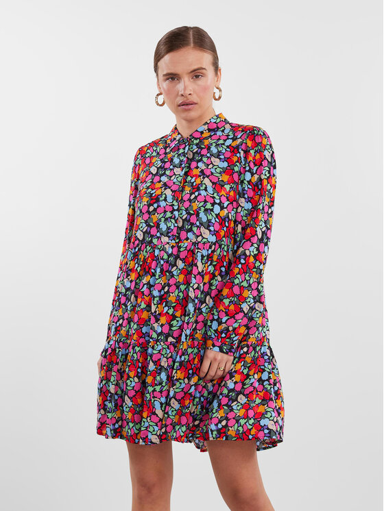 YAS Rochie tip cămașă 26030717 Colorat Regular Fit