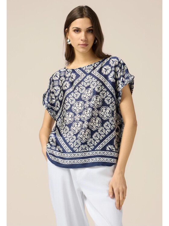 Oltre Oltre Blusa 2490J000733N0S1 Blu Regular Fit