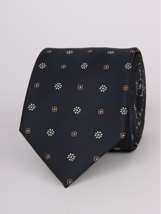 LARS LARS Krawat P3552 Granatowy