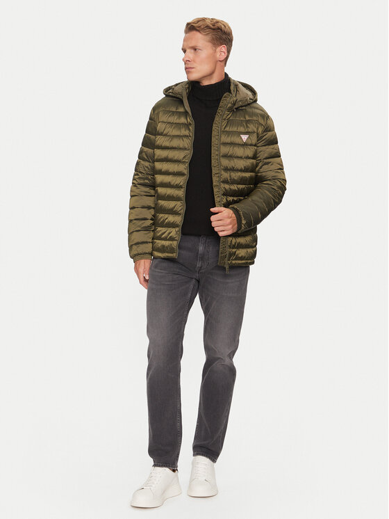 Guess Guess Пухено яке M4YL99 WG922 Зелен Regular Fit