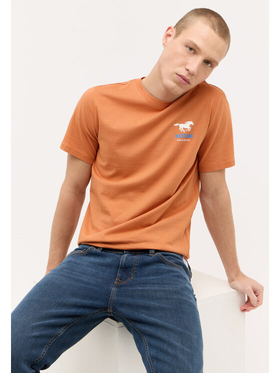 Mustang Mustang T-shirt AUSTIN Arancione Regular Fit