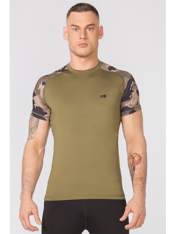 ROUGH RADICAL ROUGH RADICAL Koszulka techniczna FURIOUS ARMY Khaki Slim Fit