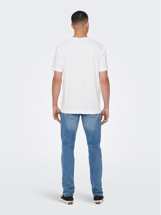 Only & Sons Only & Sons T-shirt 22025208 Bijela Regular Fit