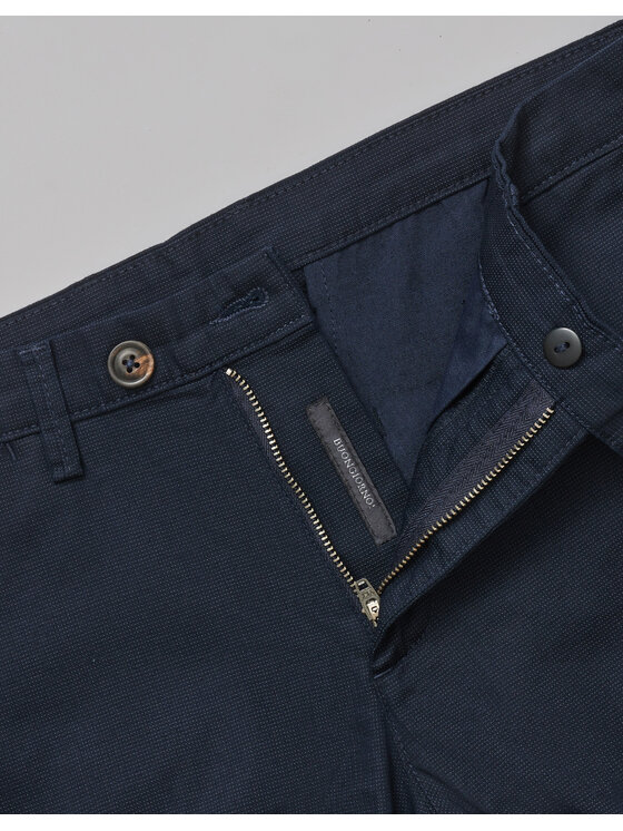 Borgio Borgio Spodnie materiałowe albiano Granatowy Slim Fit