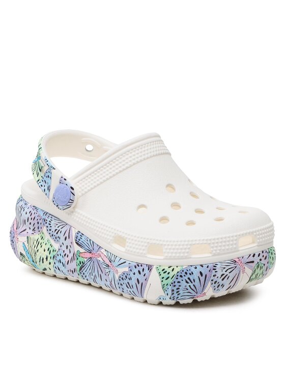 Crocs Crocs Παντόφλες Classic Cutie Butterfly Clog K 208298 Λευκό
