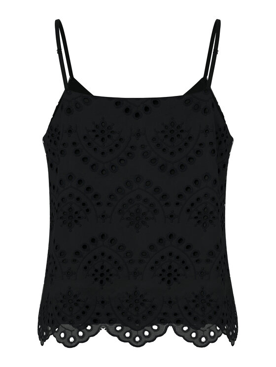 Pieces Pieces Top Vilde 17156563 Crna Regular Fit