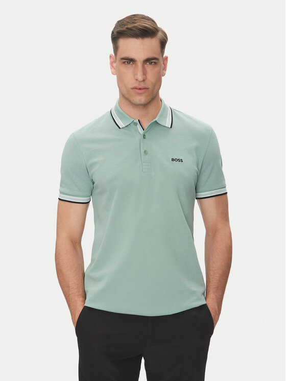 BOSS Męskie Polo, rozmiar M, Zielone, Paddy 50469055