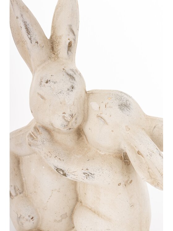 MIAhome MIAhome Figurka króliki ALBIA-2 z synkiem Beżowy
