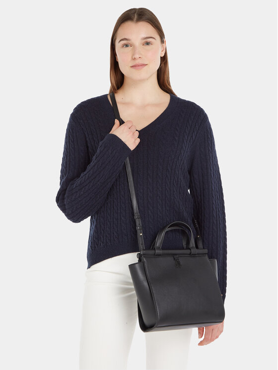 Tommy Hilfiger Tommy Hilfiger Сумка Th Feminine Small Tote AW0AW15250 Чорний