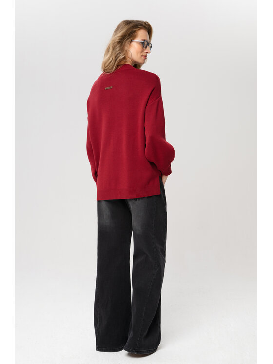 blue shadow blue shadow Sweter Celeste 2 Czerwony Regular Fit