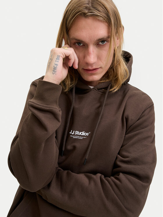 Jack&Jones Jack&Jones Majica dugih rukava Soho 12278789 Smeđa Relaxed Fit