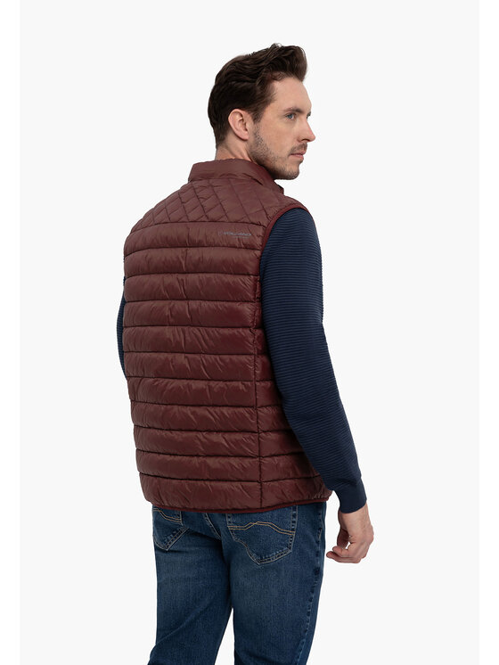 Volcano Volcano Kamizelka V-MER Czerwony Regular Fit