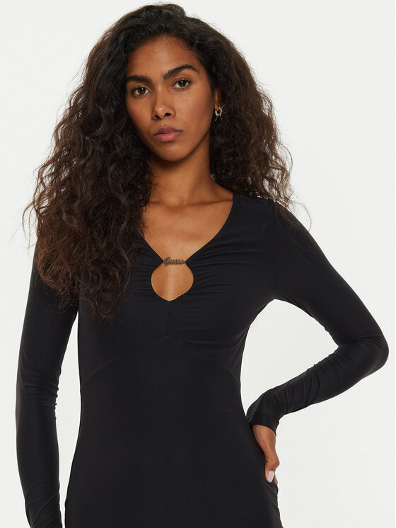 Guess Guess Coctailkleid Amira W4BK09 KCDE0 Schwarz Slim Fit