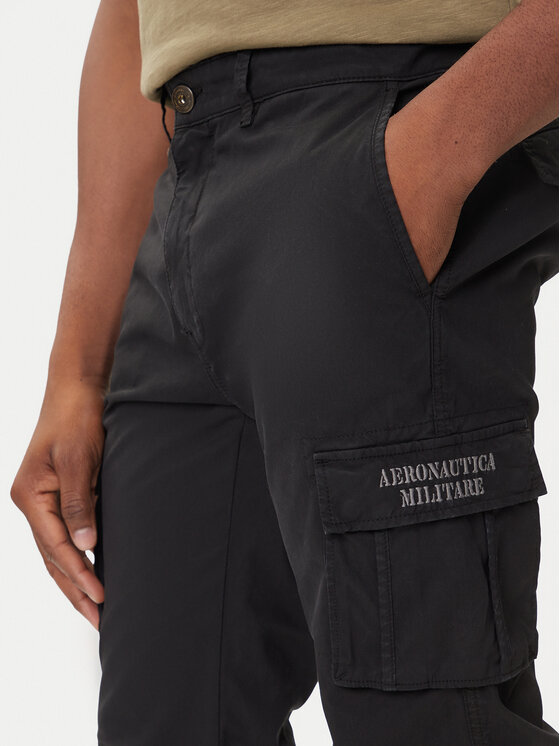Aeronautica Militare Aeronautica Militare Hlače 252PA1329UCT0244 Crna Regular Fit