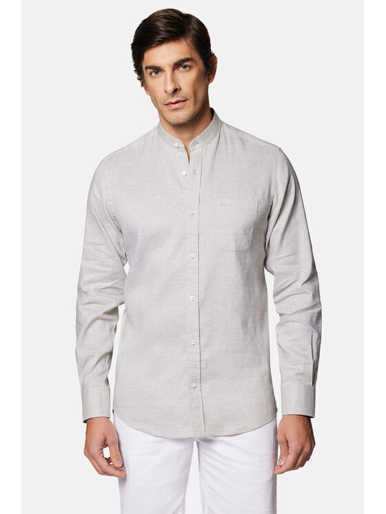 Lancerto Lancerto Koszula Leisha KO073124000021 Beżowy Slim Fit