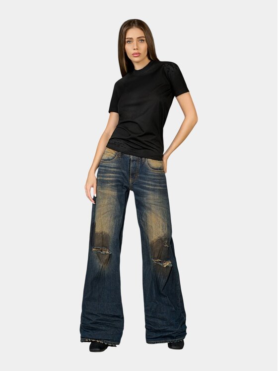 MADE BY SOCIETY MADE BY SOCIETY T-Shirt Tricou EVENT - T27362 Czarny Basic Fit