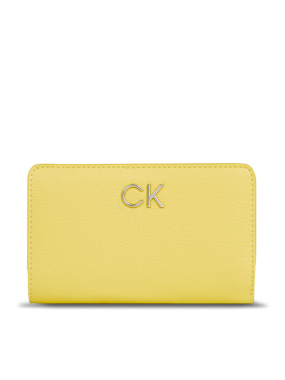 Calvin Klein Liels sieviešu maks Ck Daily Bifold Wallet K60K611917 Dzeltens