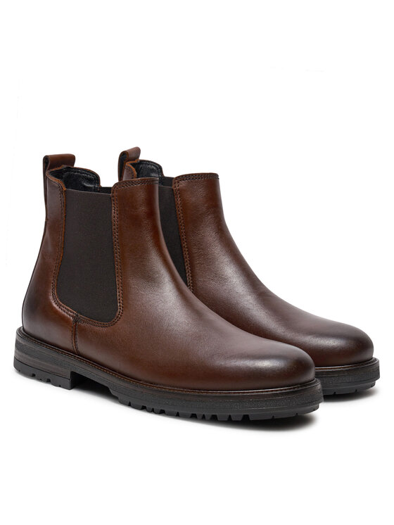 Marc O'Polo Marc O'Polo Kotníková obuv s elastickým prvkem 407 27385001 100 Hnědá