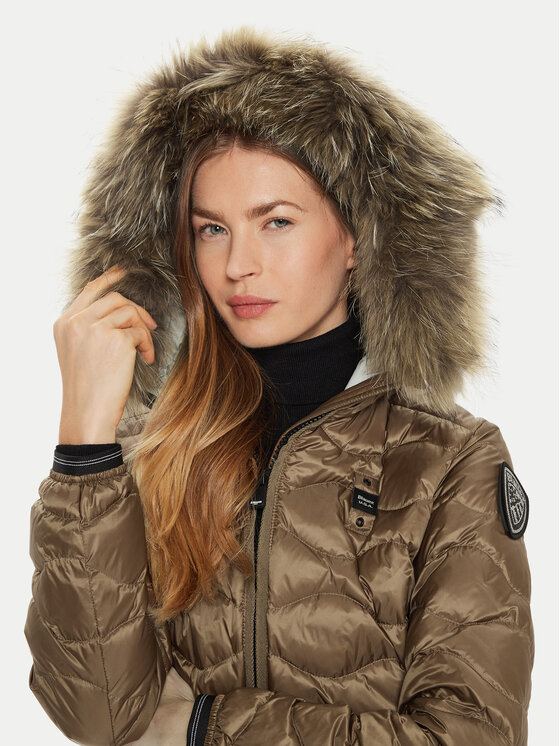 Blauer Blauer Kurtka puchowa 24WBLDC03048 Brązowy Regular Fit