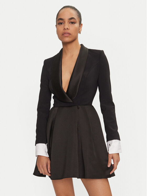 Elisabetta Franchi Elisabetta Franchi Φόρεμα κοκτέιλ AB-710-47E2-V560 Μαύρο Regular Fit