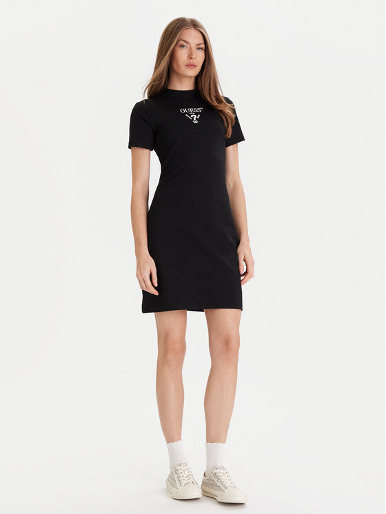 Guess Guess Každodenné šaty V4YK02 KCDH1 Čierna Regular Fit