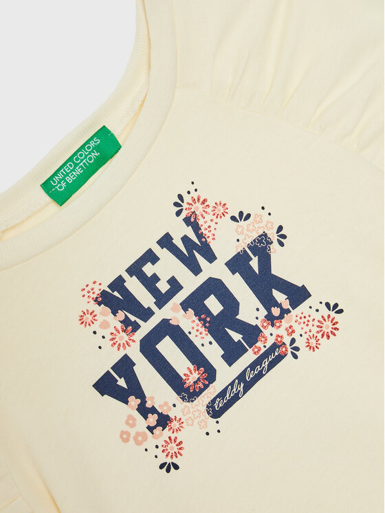 United Colors Of Benetton United Colors Of Benetton Bluzka 3VR5G105K Beżowy Regular Fit
