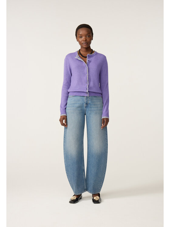 Fabienne Chapot Fabienne Chapot Kardigan 6999-1393-178 Fioletowy Regular Fit