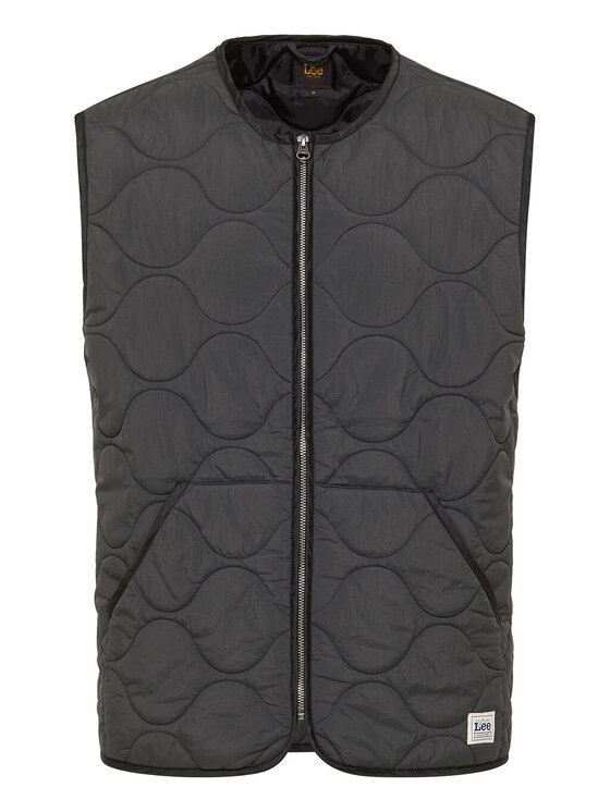 Lee Lee Kamizelka VEST Czarny Regular Fit