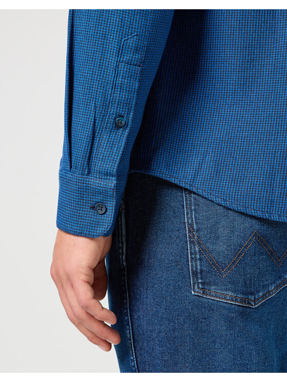 Wrangler Wrangler Camicia 1 PKT FLANNEL SHIRT Blu Regular Fit