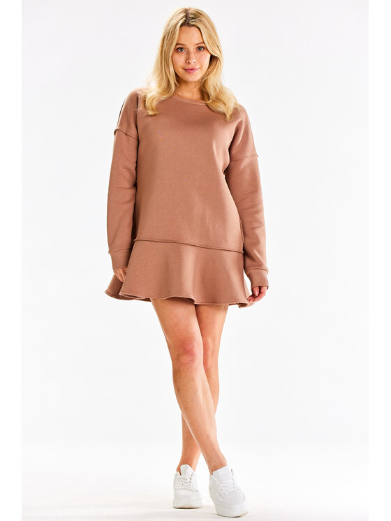 Infinite You Infinite You Vestito di maglia M330 Beige Basic Fit