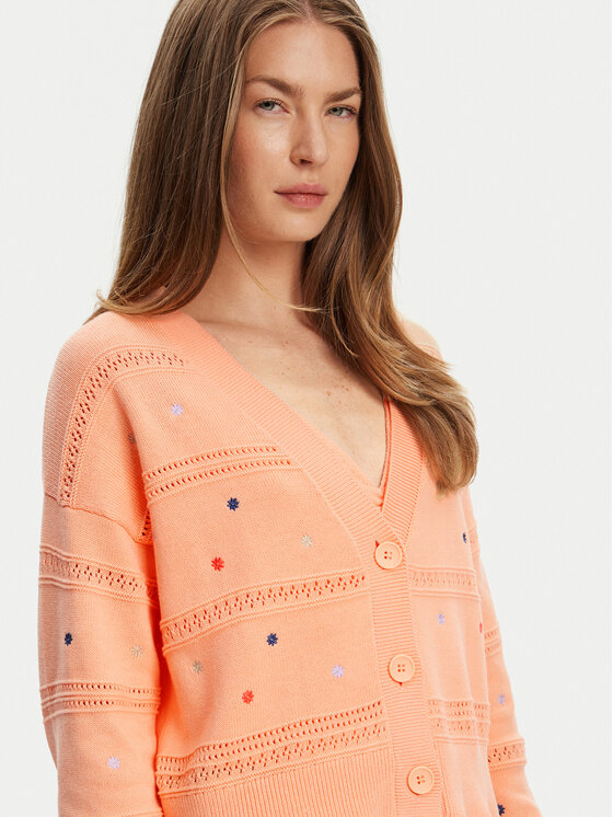 United Colors Of Benetton United Colors Of Benetton Kardigan 10C1E604W Pomarańczowy Regular Fit
