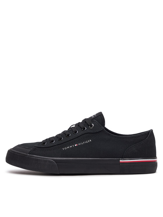 Tommy Hilfiger Tommy Hilfiger Tenisówki Corporate Vulc Canvas FM0FM04954 Czarny