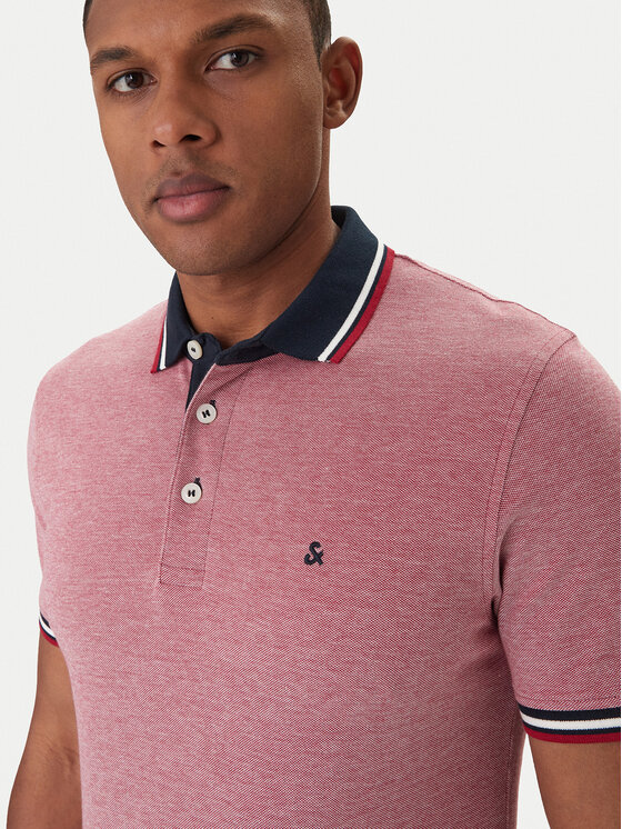 Jack & Jones Jack & Jones Polokošile Paulos 12136668 Červená Slim Fit