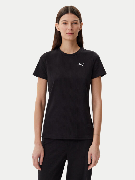 Puma Puma Tricou Ess Elevated 685021 Negru Slim Fit