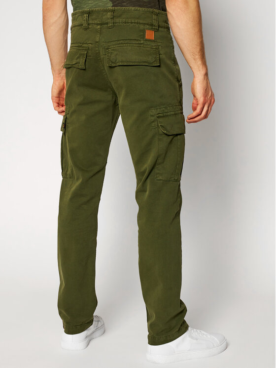 Alpha Industries Alpha Industries Spodnie materiałowe Agent 158205 Zielony Regular Fit