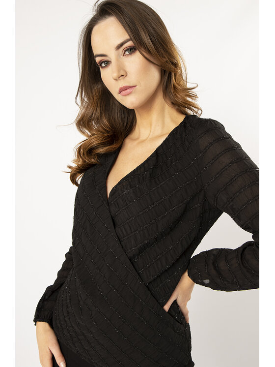 QUIOSQUE QUIOSQUE Halenka PLUMETI SHIRT Černá Regular Fit