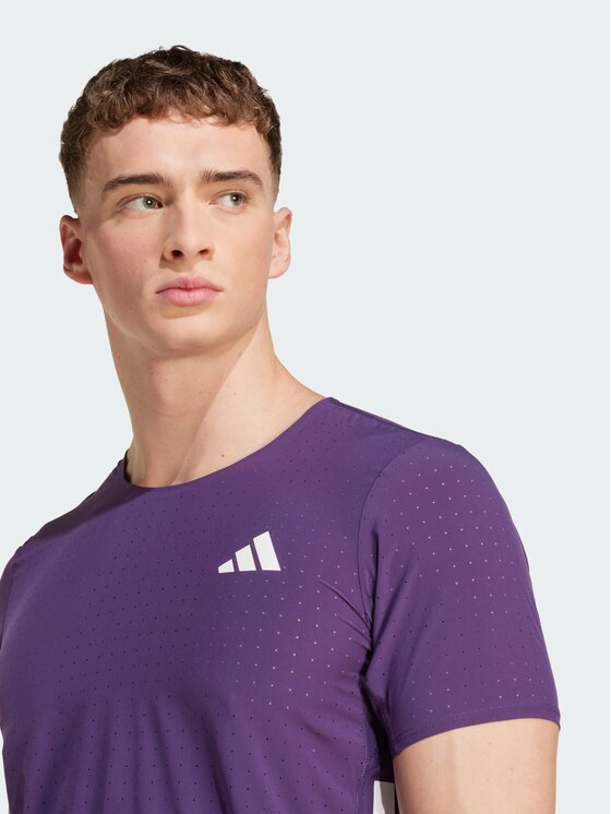 adidas adidas Koszulka techniczna Adizero Running Tee Fioletowy Slim Fit