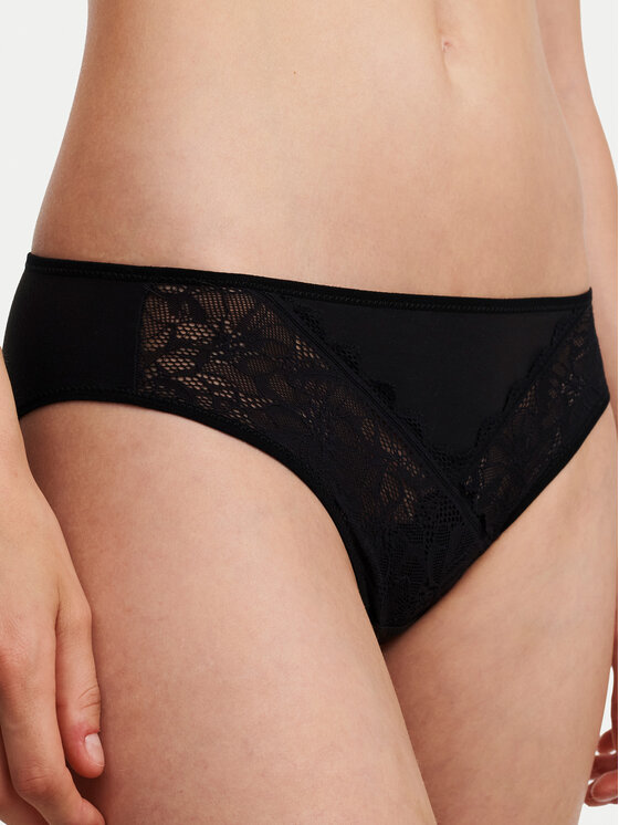 Chantelle Chantelle Klasické nohavičky Floral Touch C94230 Čierna