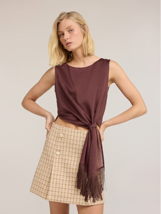 Motivi Motivi Blusa 2094Q002004N022 Marrone Regular Fit