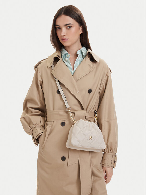 Tommy Hilfiger Geantă Th Feminine Mini Crossover AW0AW18718 Crem