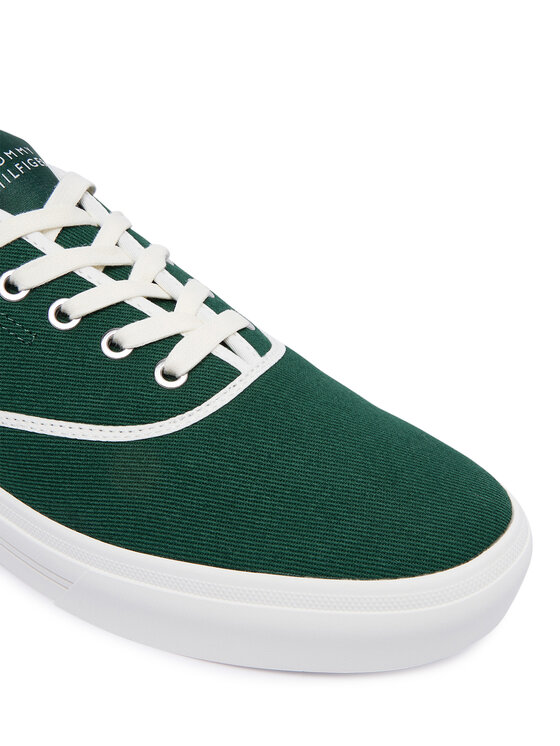 Tommy Hilfiger Tommy Hilfiger Tenis superge Th Vulc Cup Long Lace Canvas FM0FM05874 Zelena